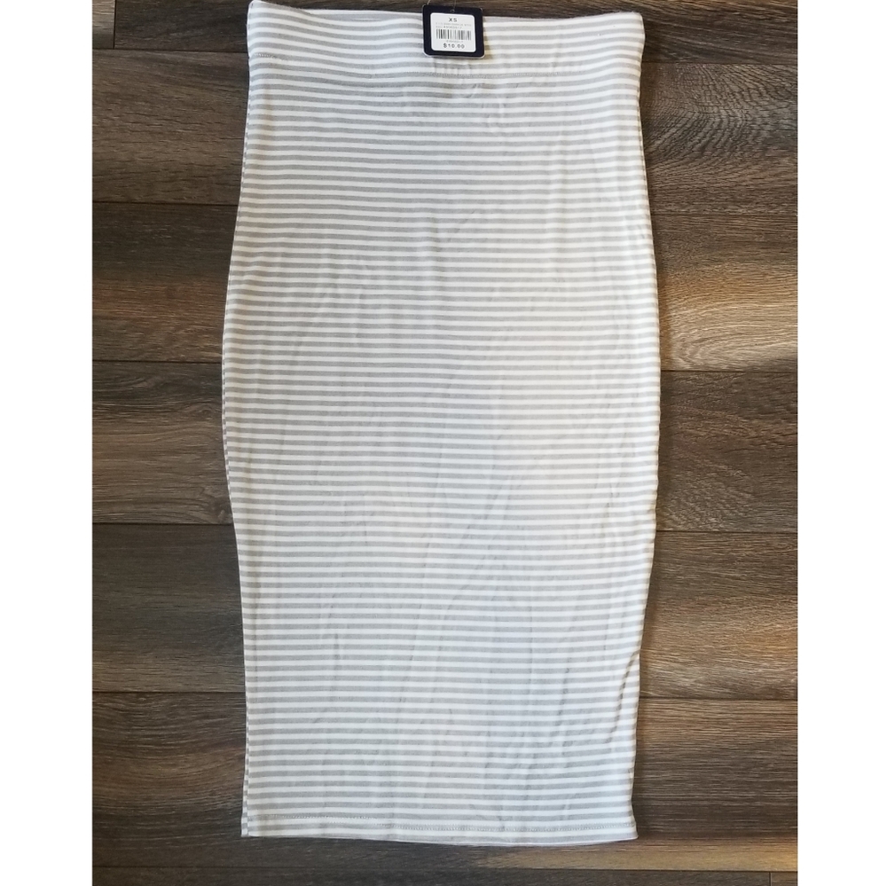 Striped Pencil Skirt